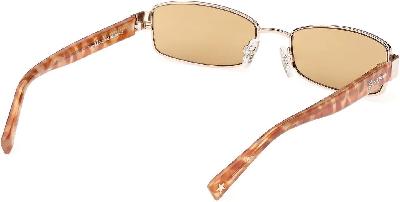 عینک آفتابی فلزی مربعی پلاریزه زنانه گس، طلایی، 53 میلی متر