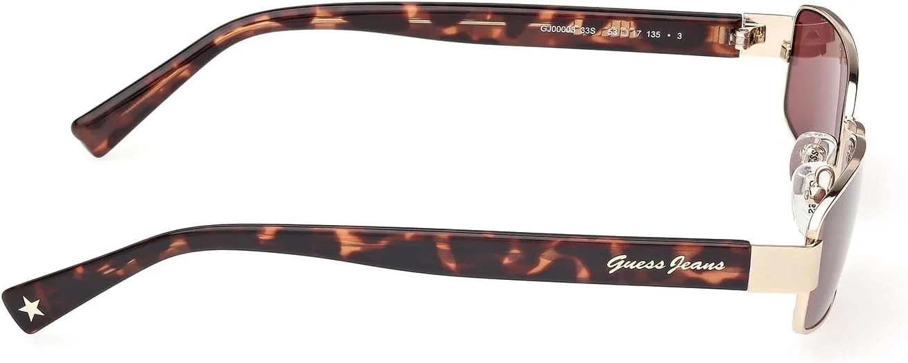 عینک آفتابی فلزی مربعی پلاریزه زنانه گس، طلایی، 53 میلی متر