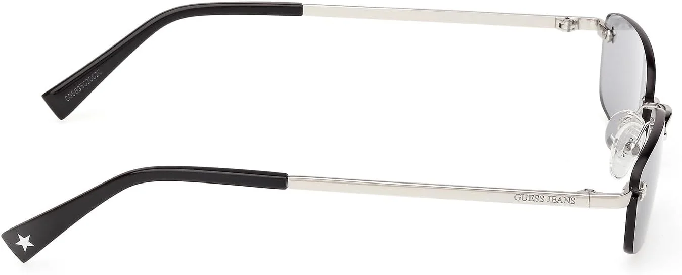 عینک آفتابی فلزی مربعی پلاریزه GUESS، نیکلتین روشن براق، 55 میلی متر