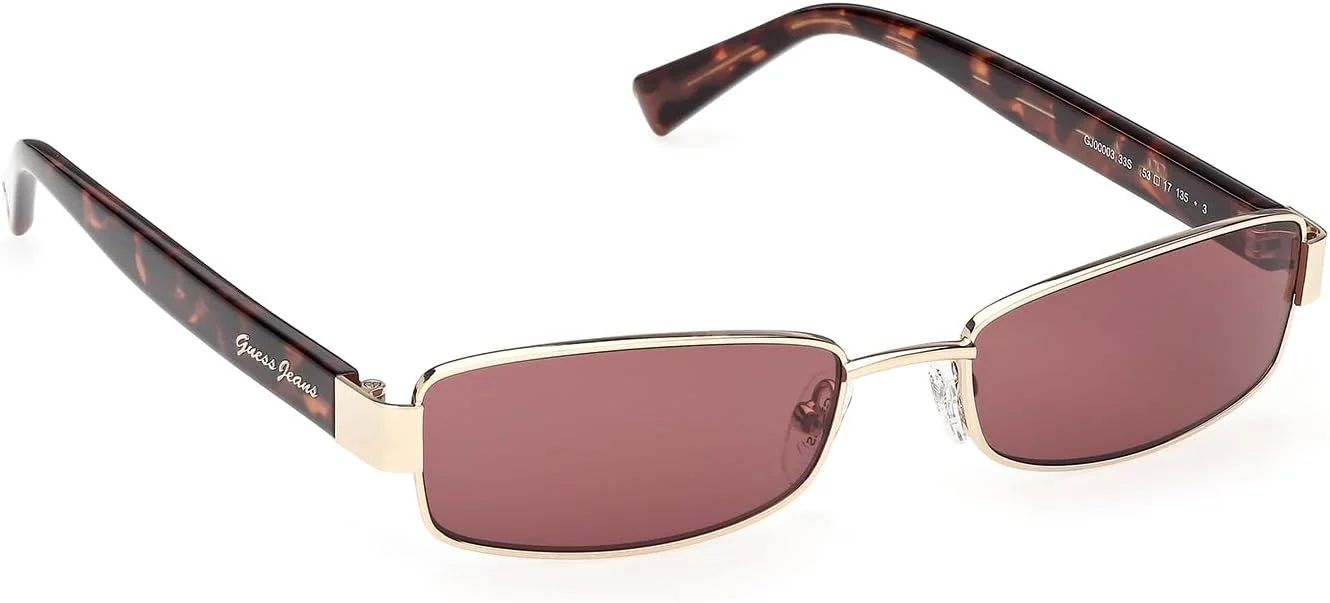 عینک آفتابی فلزی مربعی پلاریزه زنانه گس، طلایی، 53 میلی متر