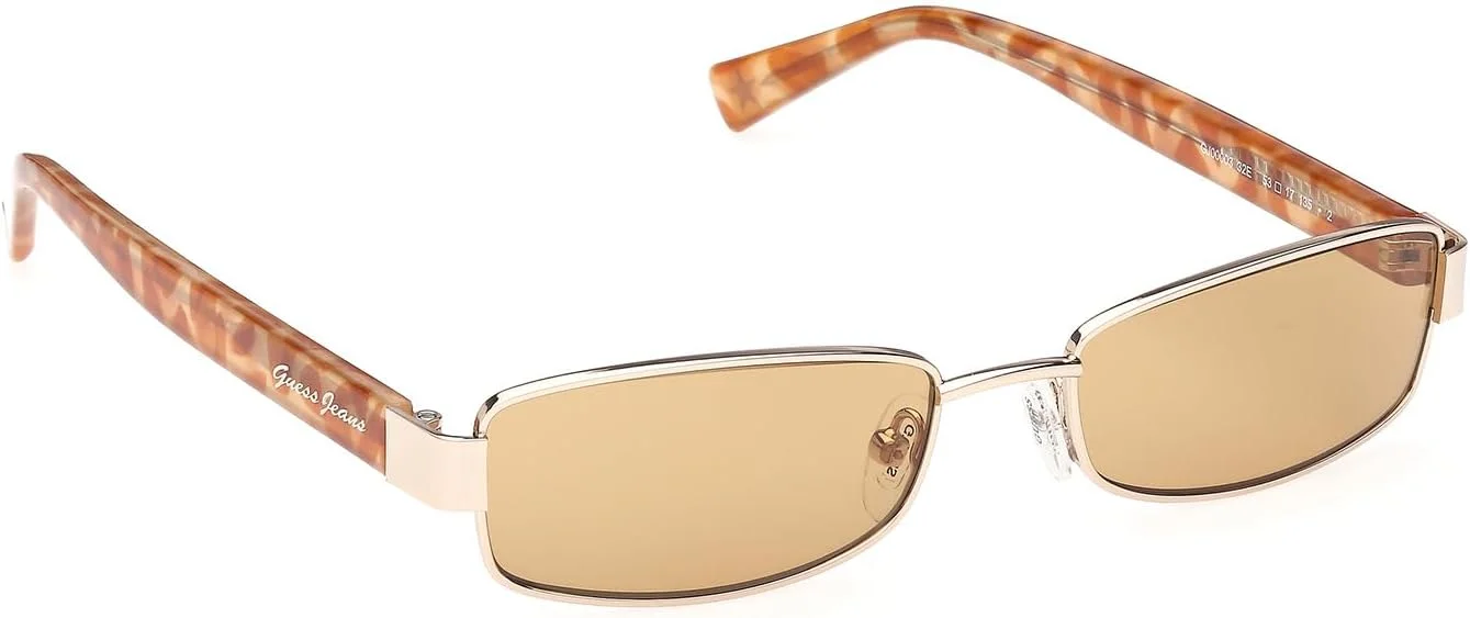 عینک آفتابی فلزی مربعی پلاریزه زنانه گس، طلایی، 53 میلی متر
