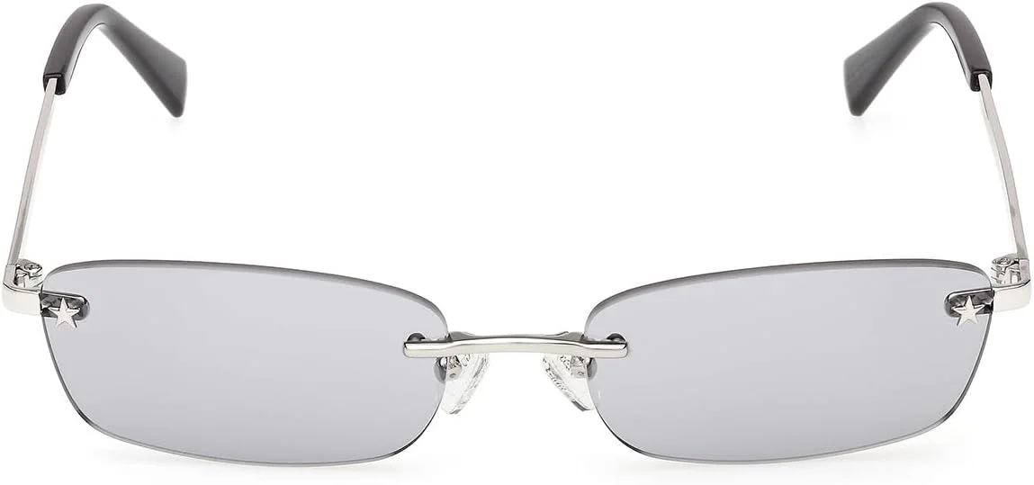 عینک آفتابی فلزی مربعی پلاریزه GUESS، نیکلتین روشن براق، 55 میلی متر