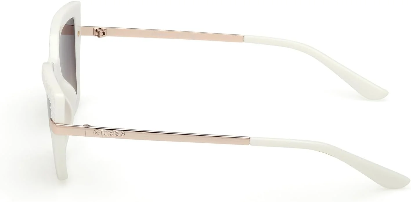 عینک آفتابی زنانه مستطیلی پلاستیکی براق عاجی گس