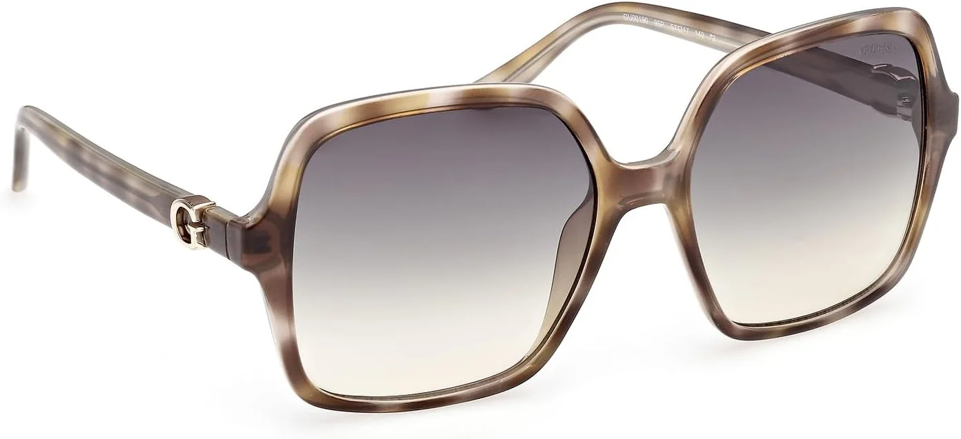عینک آفتابی زنانه GUESS مدل NORMAL SQUARE با فریم کامل، سبز، سایز 57
