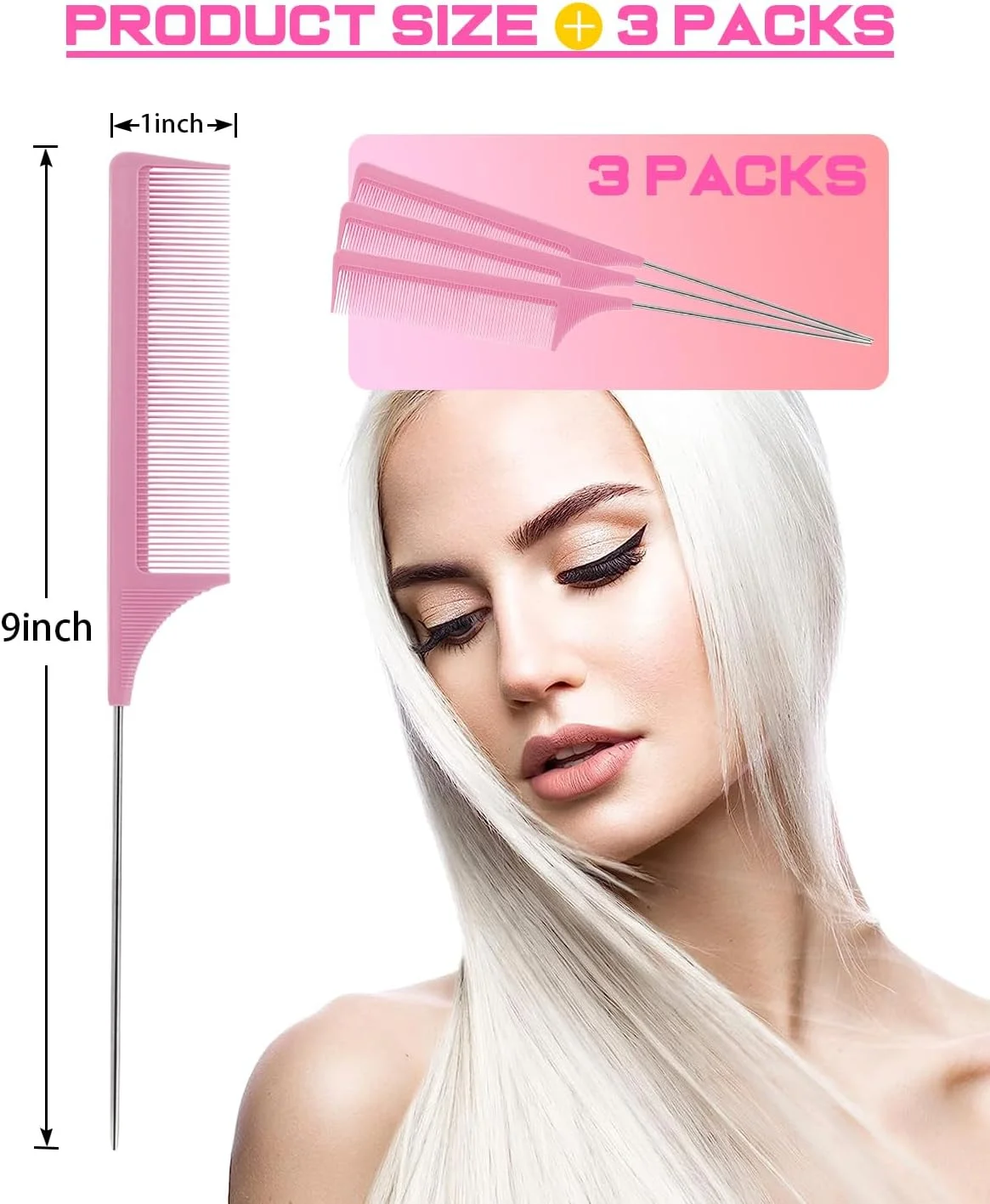 مجموعه 3 عددی ابزار حلقه مو، 2 حلقه ابزار بافت فرانسوی و 1 شانه دم موشی با پین فلزی، ابزار بافت مو، ابزار حالت دهنده حلقه مو برای زنان و دختران، صورتی مجموعه 3 عددی ابزار حلقه مو، 2 حلقه ابزار بافت فرانسوی و 1 شانه دم موشی با پین فلزی، ابزار بافت مو، ابزار حالت دهنده حلقه مو برای زنان و دختران، صورتی