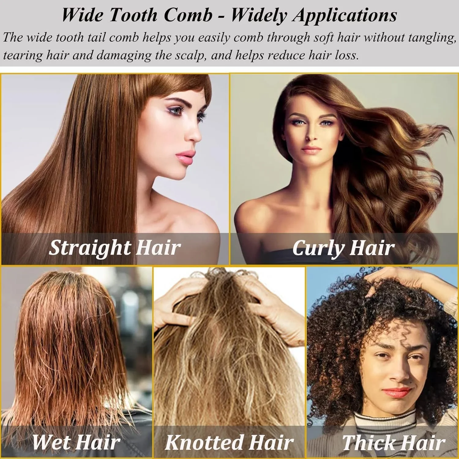 شانه دندانه پهن دو عددی، شانه دم باریک دندانه بزرگ، شانه نوک تیز پلاستیکی دندانه نازک، شانه حمام، شانه آرایشگری، شانه حالت دهنده آنتی استاتیک مقاوم در برابر حرارت، مناسب برای آقایان و بانوان