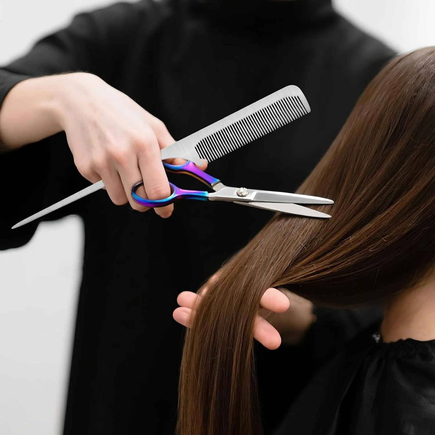 شانه مو استیل ضد زنگ 2 عددی، شانه های حالت دهنده مو با دندانه های ظریف، شانه دم موشی فلزی با دندانه های ریز برای آرایشگاه شانه مو استیل ضد زنگ 2 عددی، شانه های حالت دهنده مو با دندانه های ظریف، شانه دم موشی فلزی با دندانه های ریز برای آرایشگاه