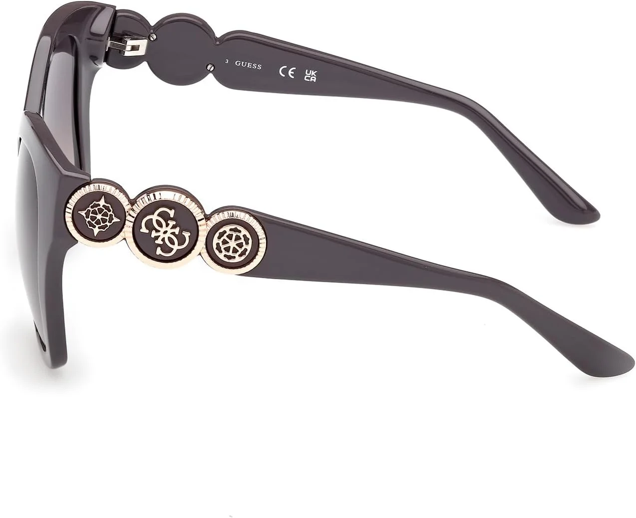 عینک آفتابی زنانه پروانه ای تمام فریم خاکستری GUESS
