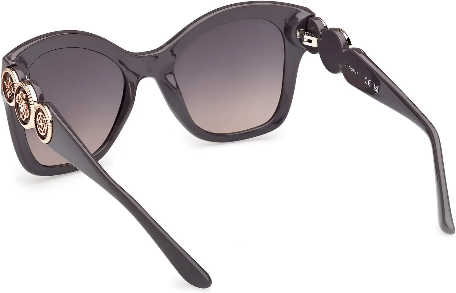 عینک آفتابی زنانه پروانه ای تمام فریم خاکستری GUESS