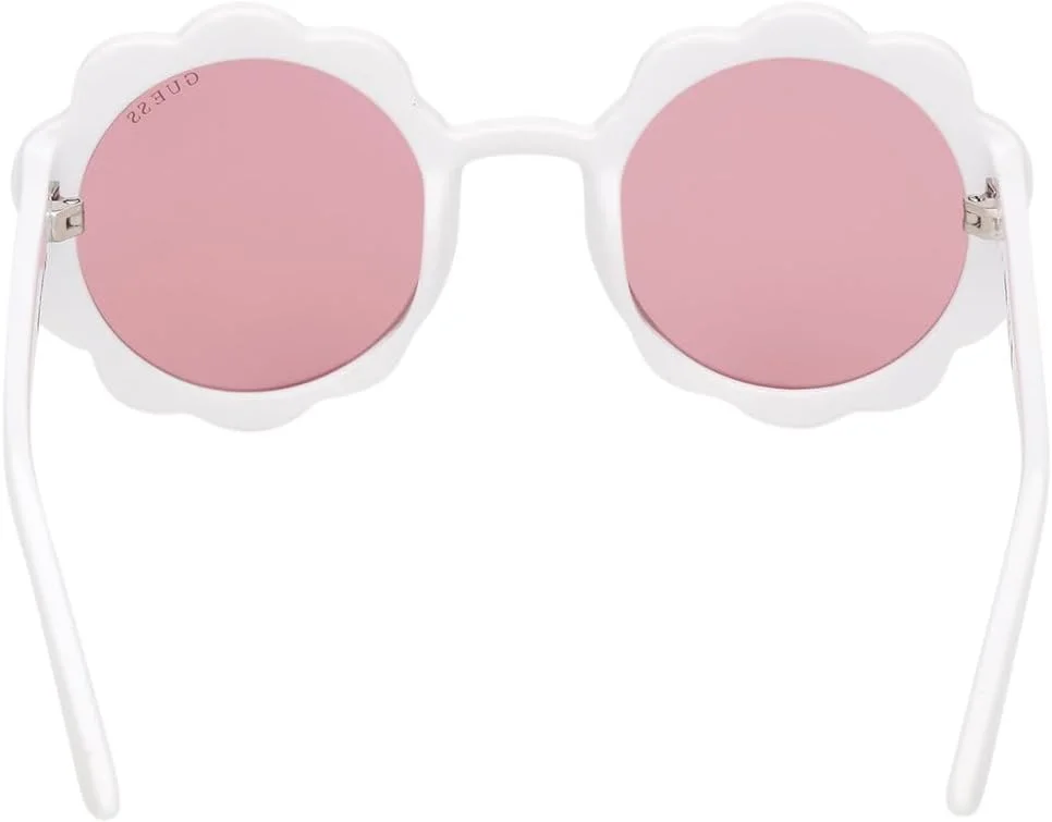 عینک آفتابی دخترانه گرد سفید GUESS عینک آفتابی دخترانه گرد سفید GUESS