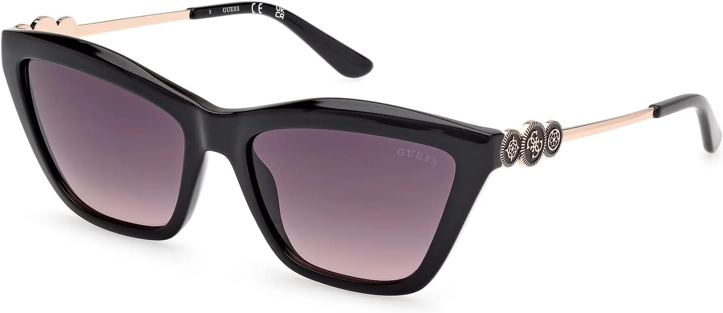 عینک آفتابی زنانه مستطیلی تمام فریم گس، مشکی، 56