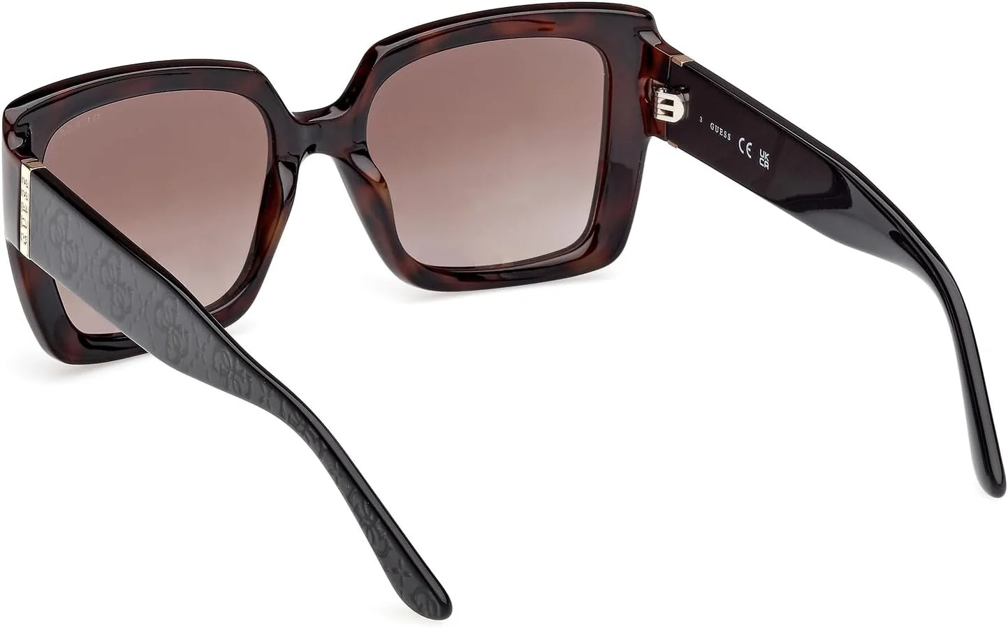 عینک آفتابی زنانه GUESS مدل NORMAL SQUARE با فریم کامل، قهوه ای، سایز 53