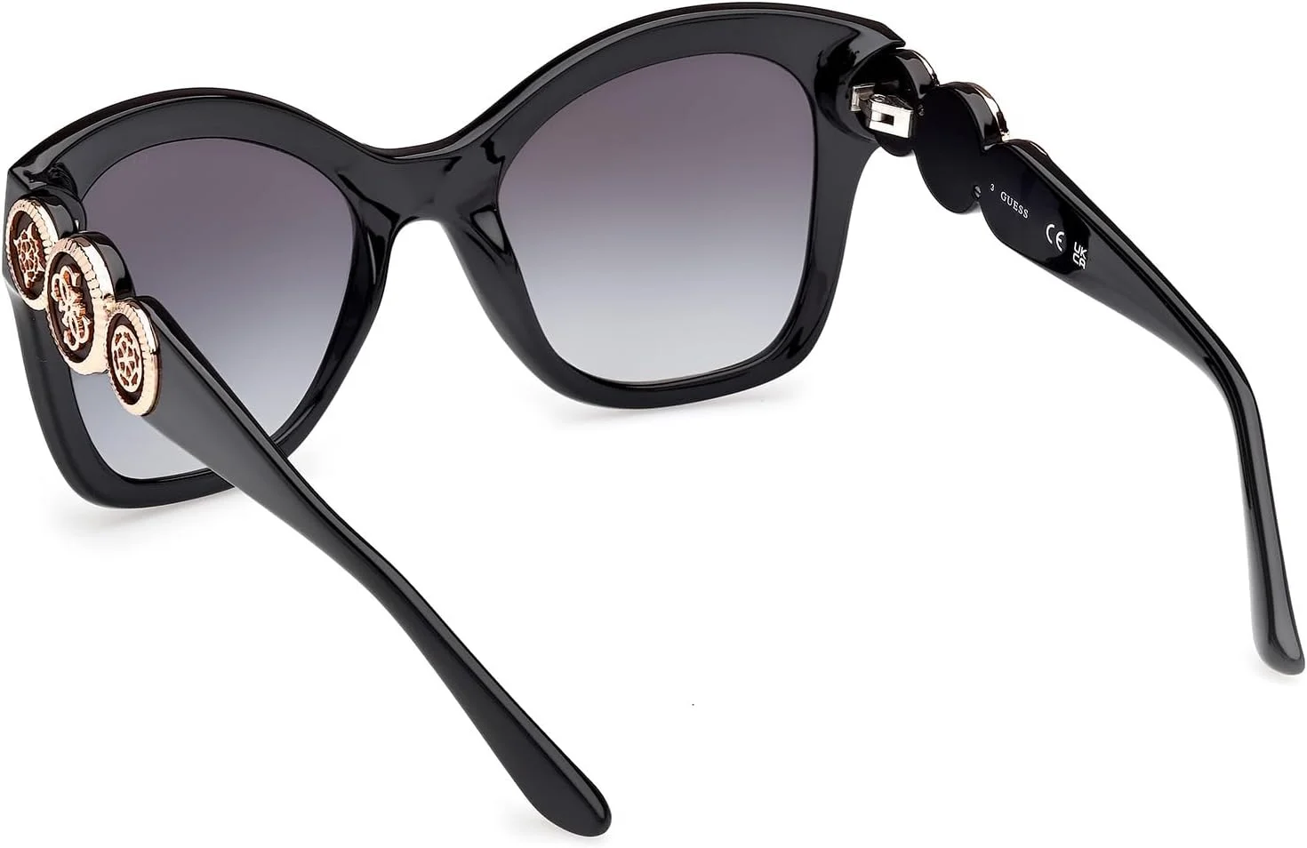 عینک آفتابی زنانه پروانه ای تمام فریم گس، مشکی، 55