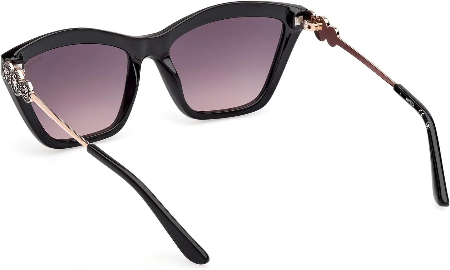 عینک آفتابی زنانه مستطیلی تمام فریم گس، مشکی، 56