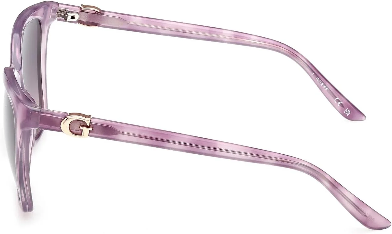 عینک آفتابی زنانه GUESS مدل NORMAL SQUARE با فریم کامل، بنفش، سایز 56