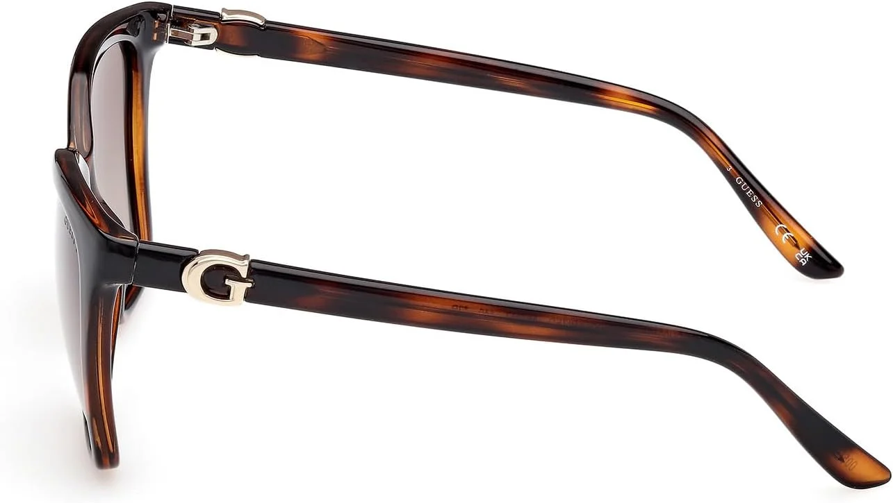 عینک آفتابی زنانه GUESS مدل POLARIZED SQUARE FULL RIM، قهوه ای، سایز 56