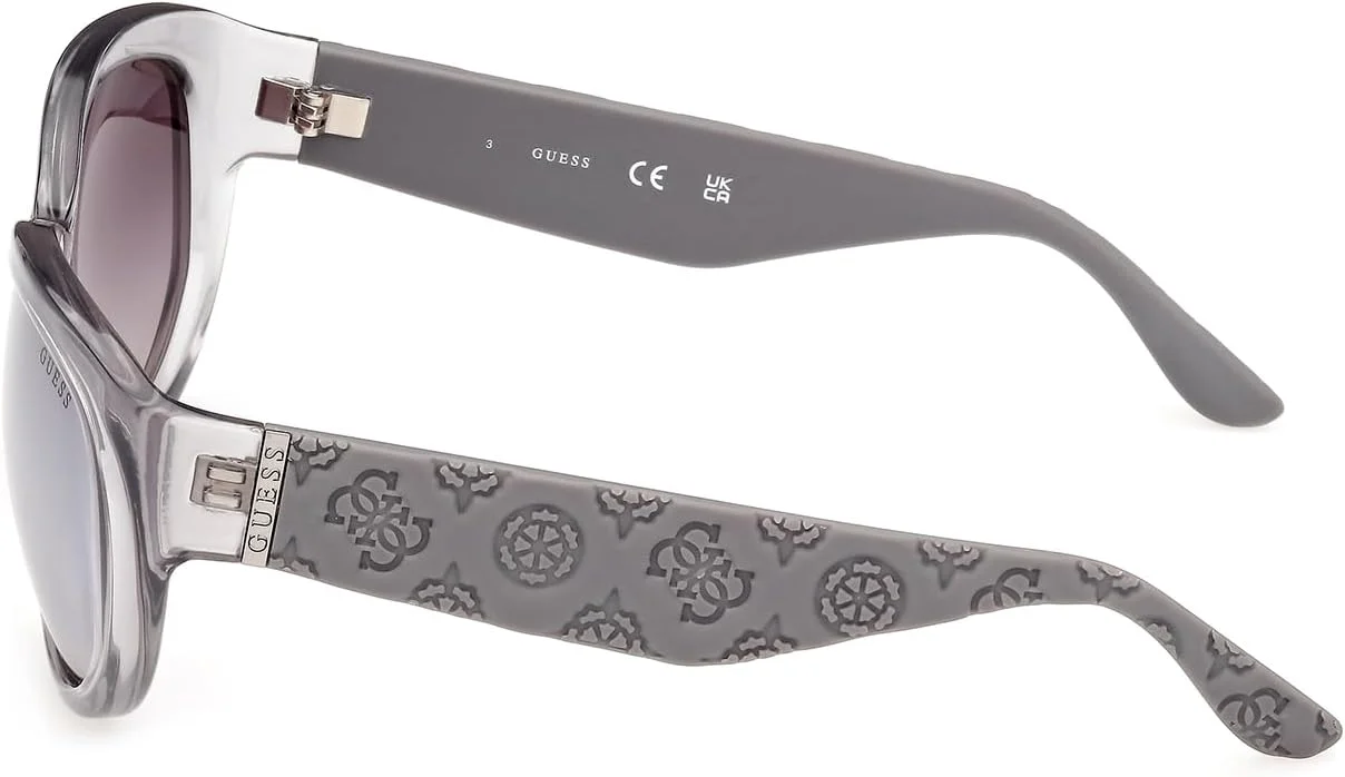 عینک آفتابی زنانه بیضی شکل خاکستری براق گس