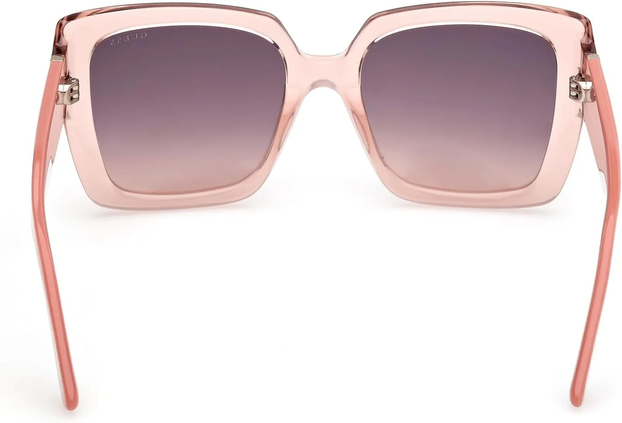 عینک آفتابی زنانه GUESS مدل مربعی با فریم کامل، صورتی، سایز 53