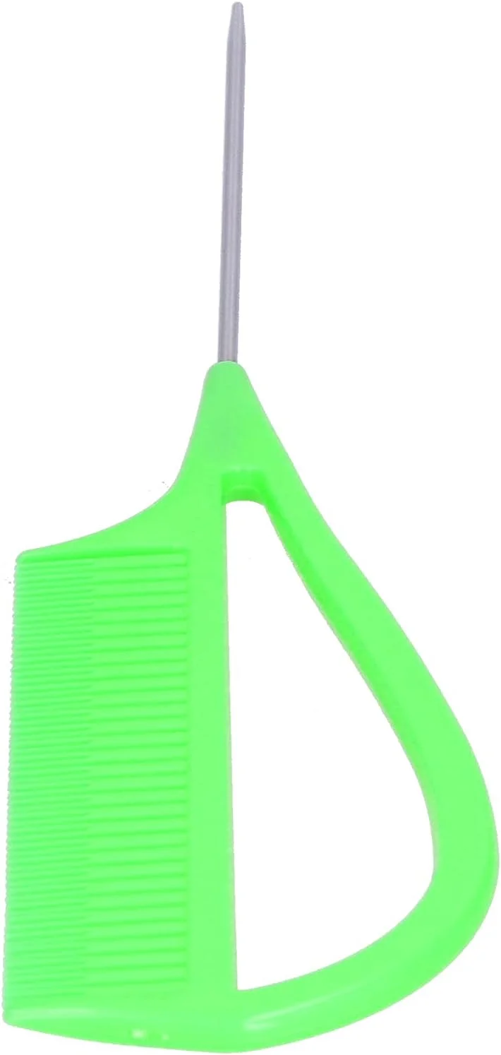 شانه‌های حالت دهنده موی آرایشگری، شانه دم موشی قابل حمل برای حالت دادن به مو، مناسب برای استفاده خانگی، بانوان و سالن‌های آرایشی (سبز)