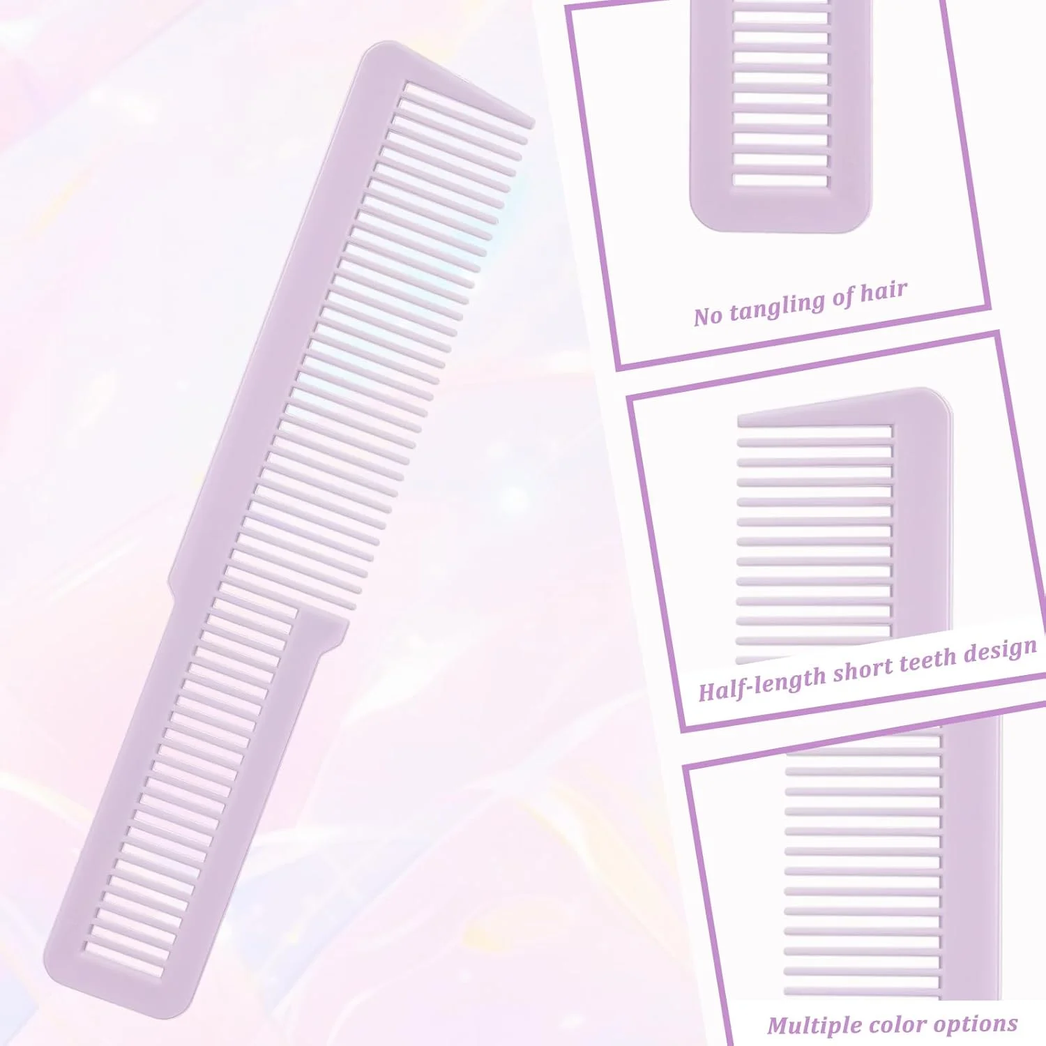 شانه های آرایشگری، 6 عدد شانه اصلاح مو دندانه ریز، شانه جیبی پلاستیکی برای مردان، شانه حالت دهنده موی همه منظوره حرفه ای برای مردان، زنان، آرایشگران، سالن خانگی، 3 رنگ (مشکی، بنفش، صورتی)