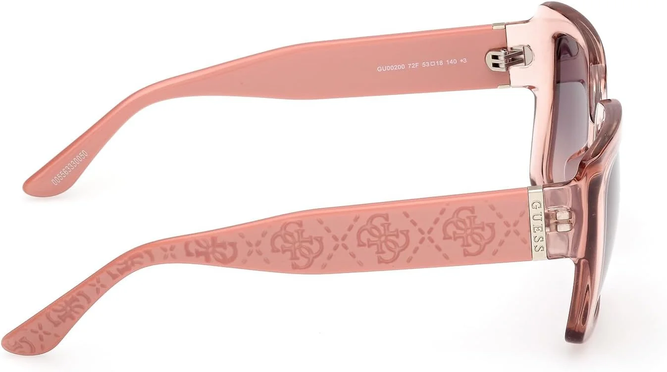 عینک آفتابی زنانه GUESS مدل مربعی با فریم کامل، صورتی، سایز 53