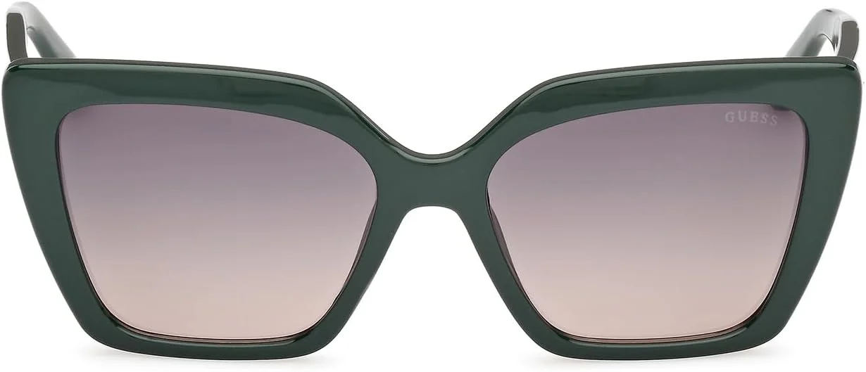 عینک آفتابی زنانه GUESS GU0016296B55 با فریم پروانه ای سبز رنگ و محافظت UV