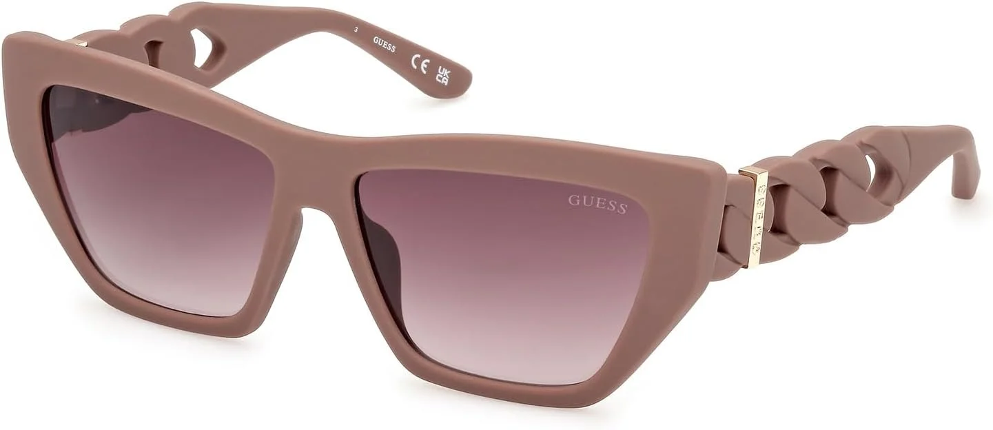 عینک آفتابی زنانه GUESS مدل GU0011158F56، بژ مات، 56 میلی‌متر، محافظت در برابر اشعه UV