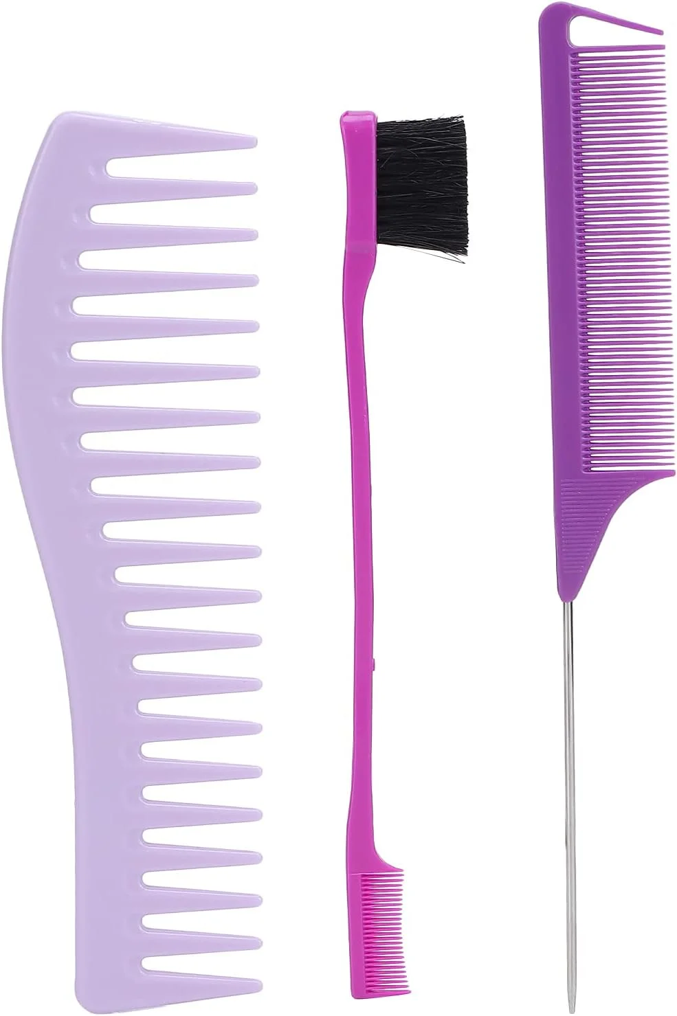 مجموعه شانه سیگمای، مجموعه شانه دم موشی با کاربردهای گسترده و اندازه مناسب برای صاف کردن و حالت دادن به مو مجموعه شانه سیگمای، مجموعه شانه دم موشی با کاربردهای گسترده و اندازه مناسب برای صاف کردن و حالت دادن به مو