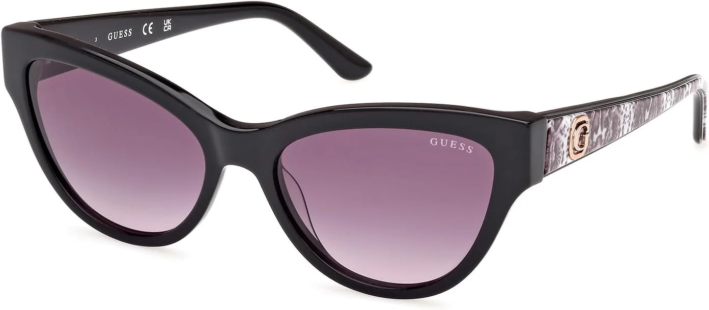 عینک آفتابی زنانه GUESS مدل GU0011201B56، مشکی براق، 56 میلی‌متر، محافظت در برابر اشعه UV