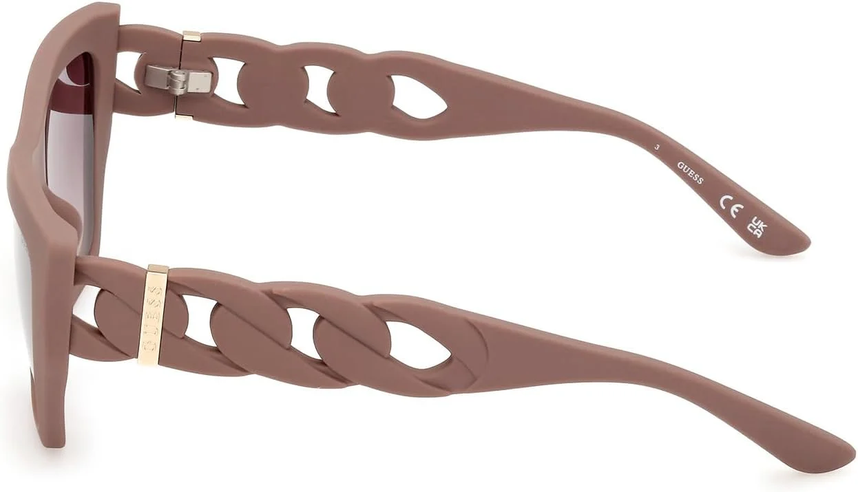 عینک آفتابی زنانه GUESS مدل GU0011158F56، بژ مات، 56 میلی‌متر، محافظت در برابر اشعه UV