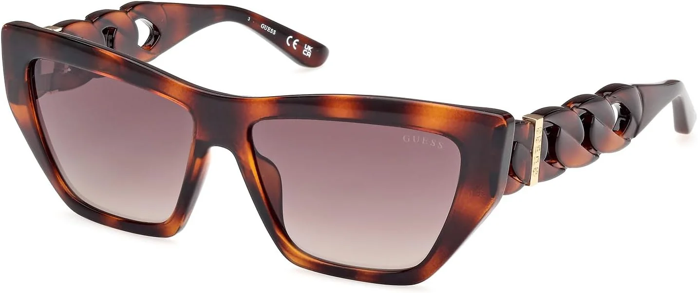 عینک آفتابی زنانه GUESS مدل GU0011152F56 با محافظت UV، هاوانای تیره، 56 میلی متر