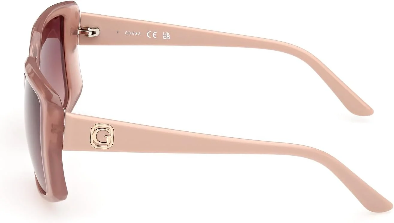 عینک آفتابی زنانه GUESS مدل GU0009757F53، بژ براق، 53 میلی‌متر