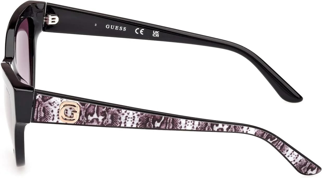 عینک آفتابی زنانه GUESS مدل GU0011201B56، مشکی براق، 56 میلی‌متر، محافظت در برابر اشعه UV