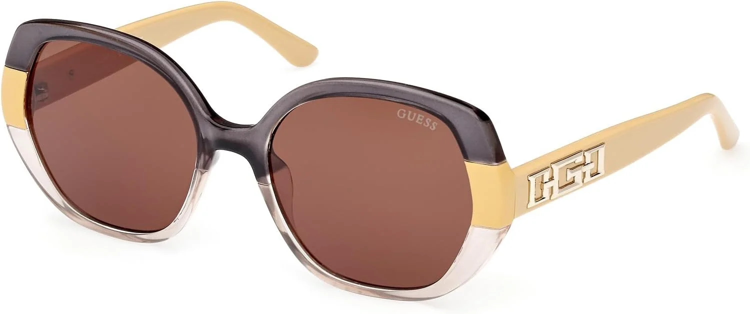 عینک آفتابی زنانه گس مدل GU791141E55 با فریم کامل هندسی و محافظت در برابر اشعه UV