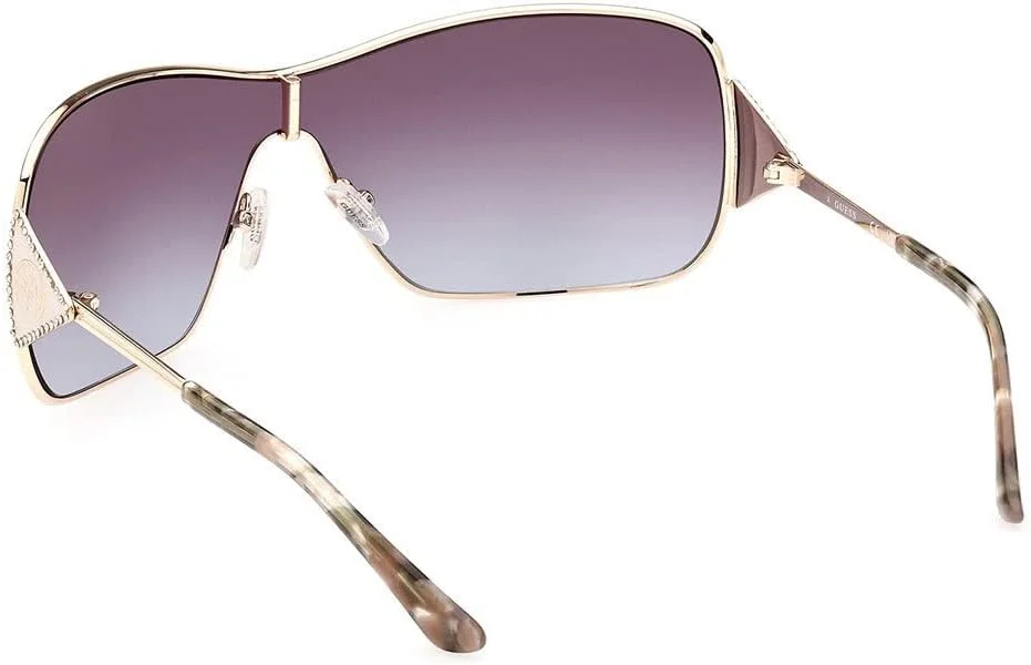 عینک آفتابی زنانه گس GU787633W00 مدل Shield با فریم کامل، طلایی/متفرقه/آبی گرادیان