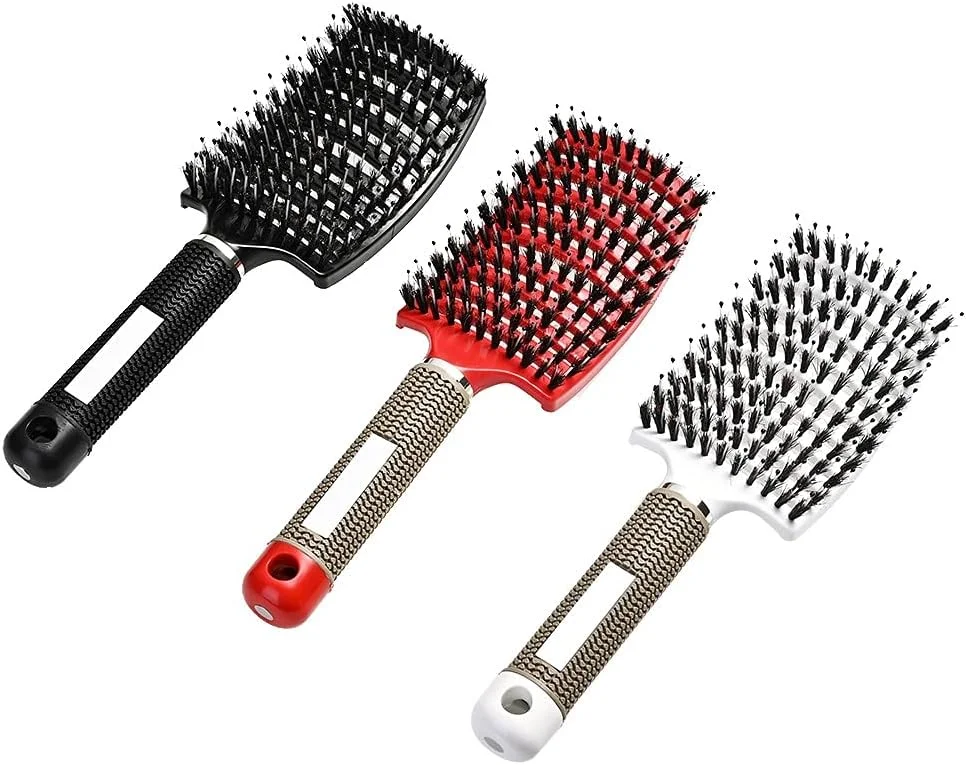 شانه مو، کیت آرایش ریش و سبیل برای مسافرت و مراقبت در منزل، شانه آرایش مو (رنگ: صورتی بدون مو)