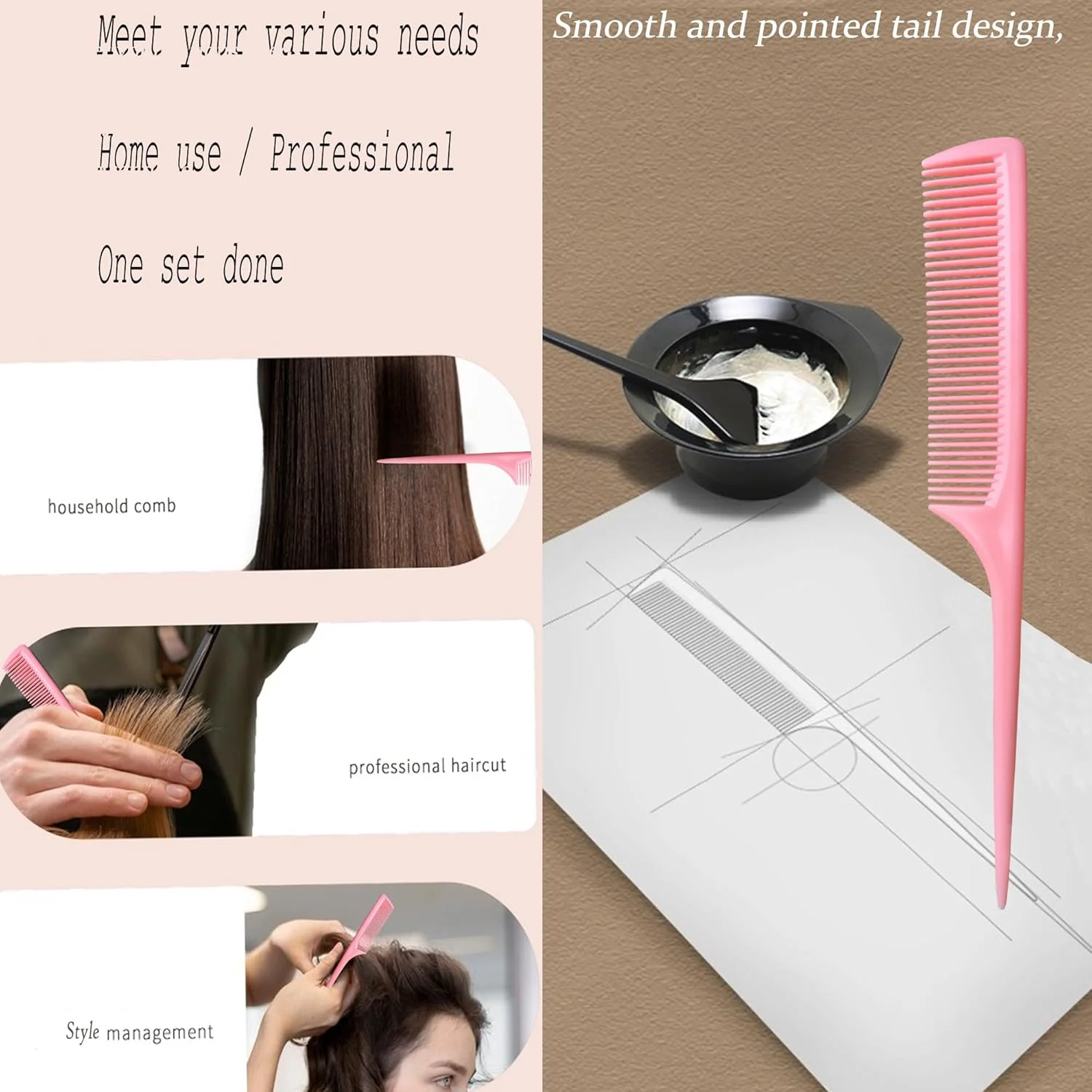 ست شانه مو، شانه دندانه پهن کوچک، شانه دندانه پهن بزرگ، شانه دم موشی، شانه حمام، شانه گره باز کن مو مناسب کیف مسافرتی، شانه دندانه ریز، ست شانه حالت دهنده مو مناسب زنان و مردان، لوازم جانبی ابزار مو (صورتی) ست شانه مو، شانه دندانه پهن کوچک، شانه دندانه پهن بزرگ، شانه دم موشی، شانه حمام، شانه گره باز کن مو مناسب کیف مسافرتی، شانه دندانه ریز، ست شانه حالت دهنده مو مناسب زنان و مردان، لوازم جانبی ابزار مو (صورتی)