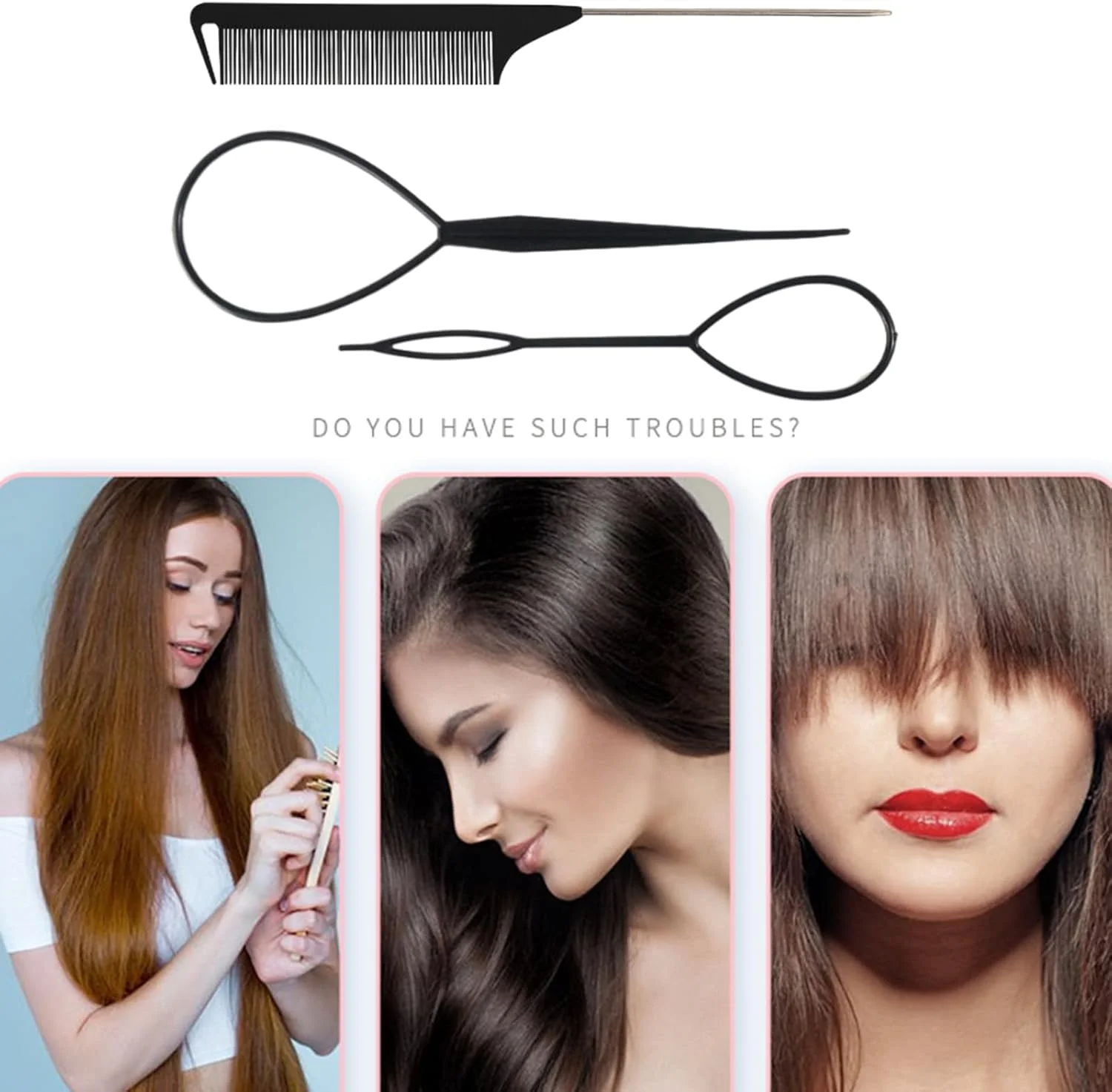 ابزار دم مویی، شانه دم موشی، ست ابزار حلقه مو، شانه دم موشی، ابزار مو برای مو ابزار دم مویی، شانه دم موشی، ست ابزار حلقه مو، شانه دم موشی، ابزار مو برای مو