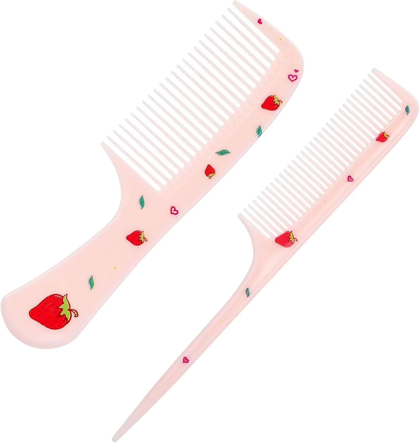 ست شانه مو توت فرنگی صورتی HARY، 2 عددی، شانه باریک ضد الکتریسیته ساکن برای زنان و دختران، برس مو پلاستیکی کودک ست شانه مو توت فرنگی صورتی HARY، 2 عددی، شانه باریک ضد الکتریسیته ساکن برای زنان و دختران، برس مو پلاستیکی کودک