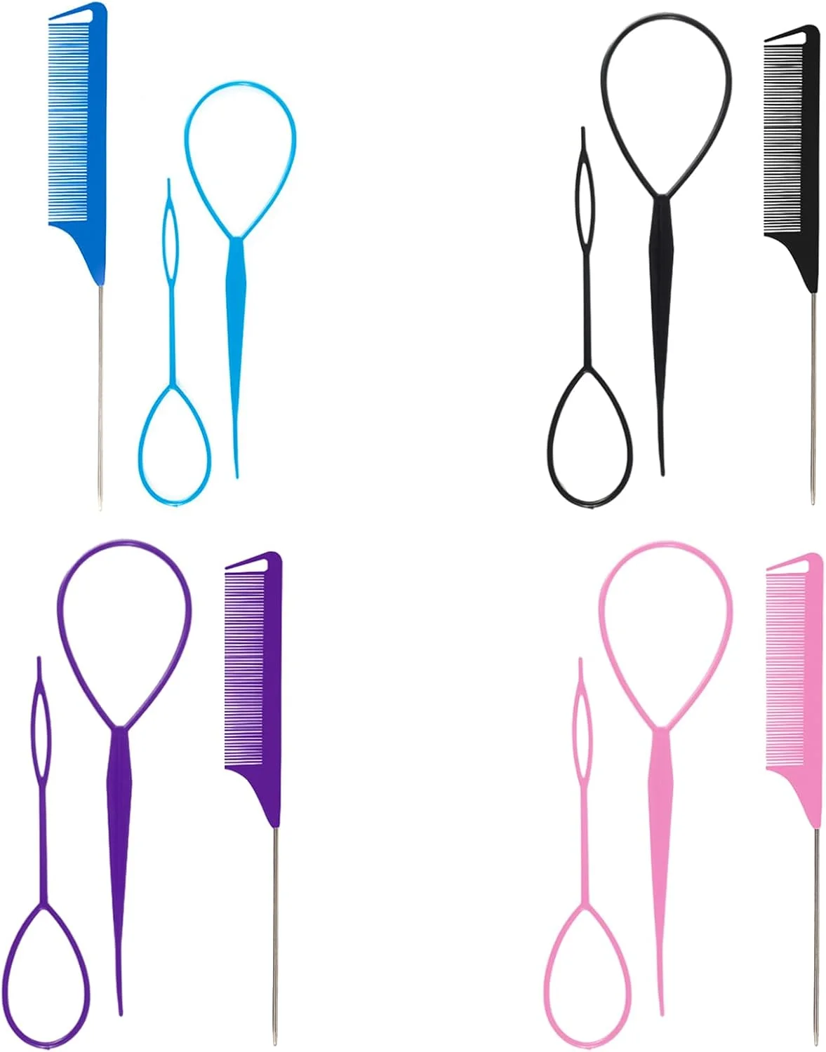 ابزار دم مویی، شانه دم موشی، ست ابزار حلقه مو، شانه های دم موشی، ابزار مو برای مو ابزار دم مویی، شانه دم موشی، ست ابزار حلقه مو، شانه های دم موشی، ابزار مو برای مو