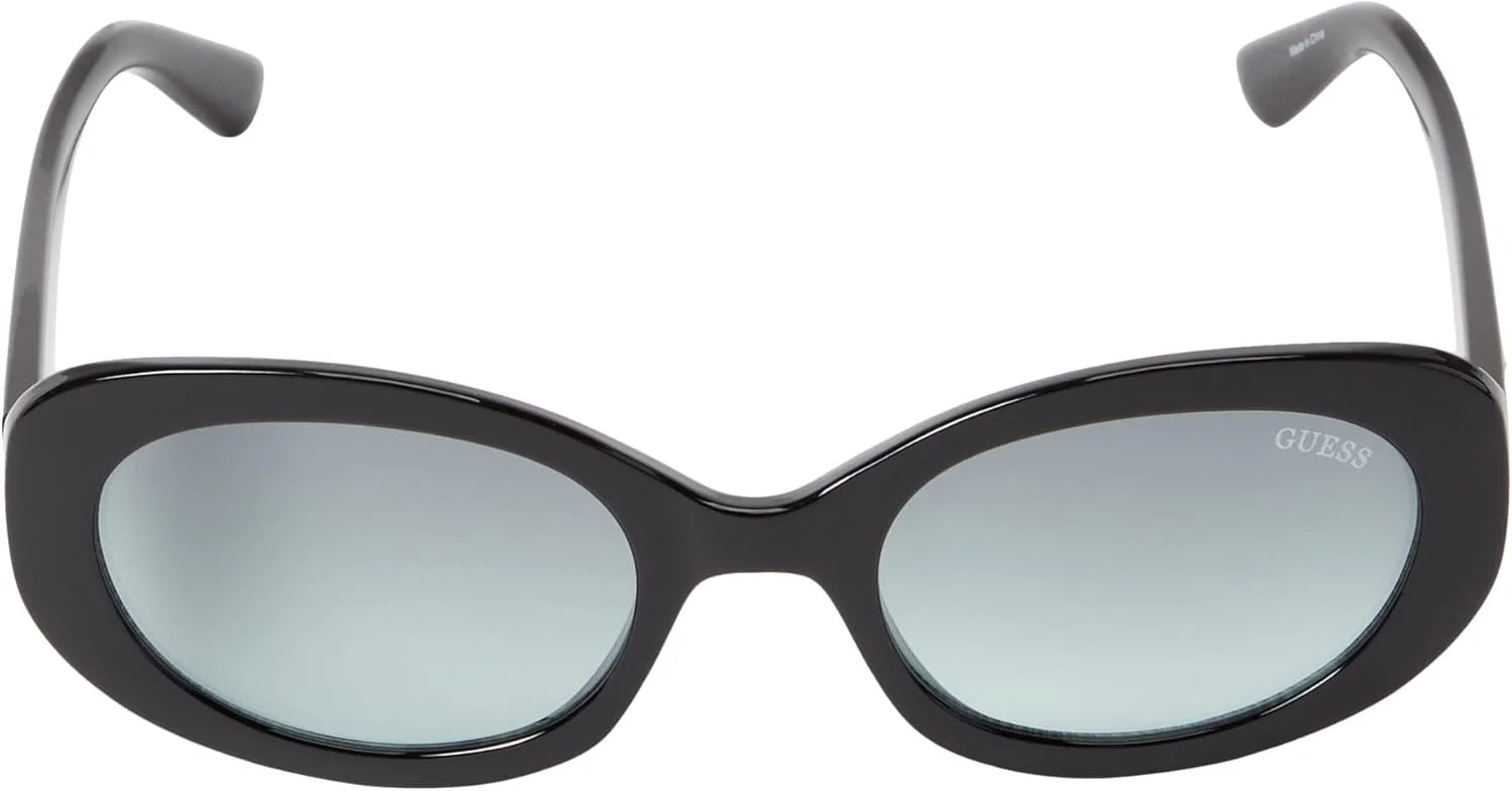 عینک آفتابی GUESS مدل GF6150 با فریم مشکی براق و عدسی دودی градиент سایز 52 میلی‌متر
