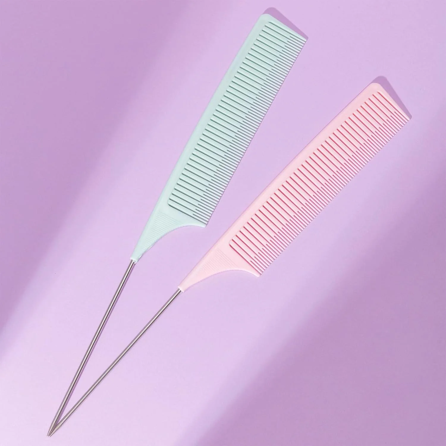 ست شانه هایلایت – شانه مو دم باریک با دم فلزی، شانه آرایشگری برای رنگ مو، شانه مو، شانه فلزی برای مو، شانه هایلایت، شانه دم سوزنی – بسته 3 عددی پاستلی ست شانه هایلایت – شانه مو دم باریک با دم فلزی، شانه آرایشگری برای رنگ مو، شانه مو، شانه فلزی برای مو، شانه هایلایت، شانه دم سوزنی – بسته 3 عددی پاستلی