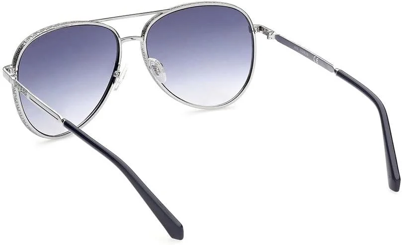 عینک آفتابی گس مردانه و زنانه مدل خلبانی شیک GU5206/S، محافظت در برابر اشعه UV (نقره ای/آبی)