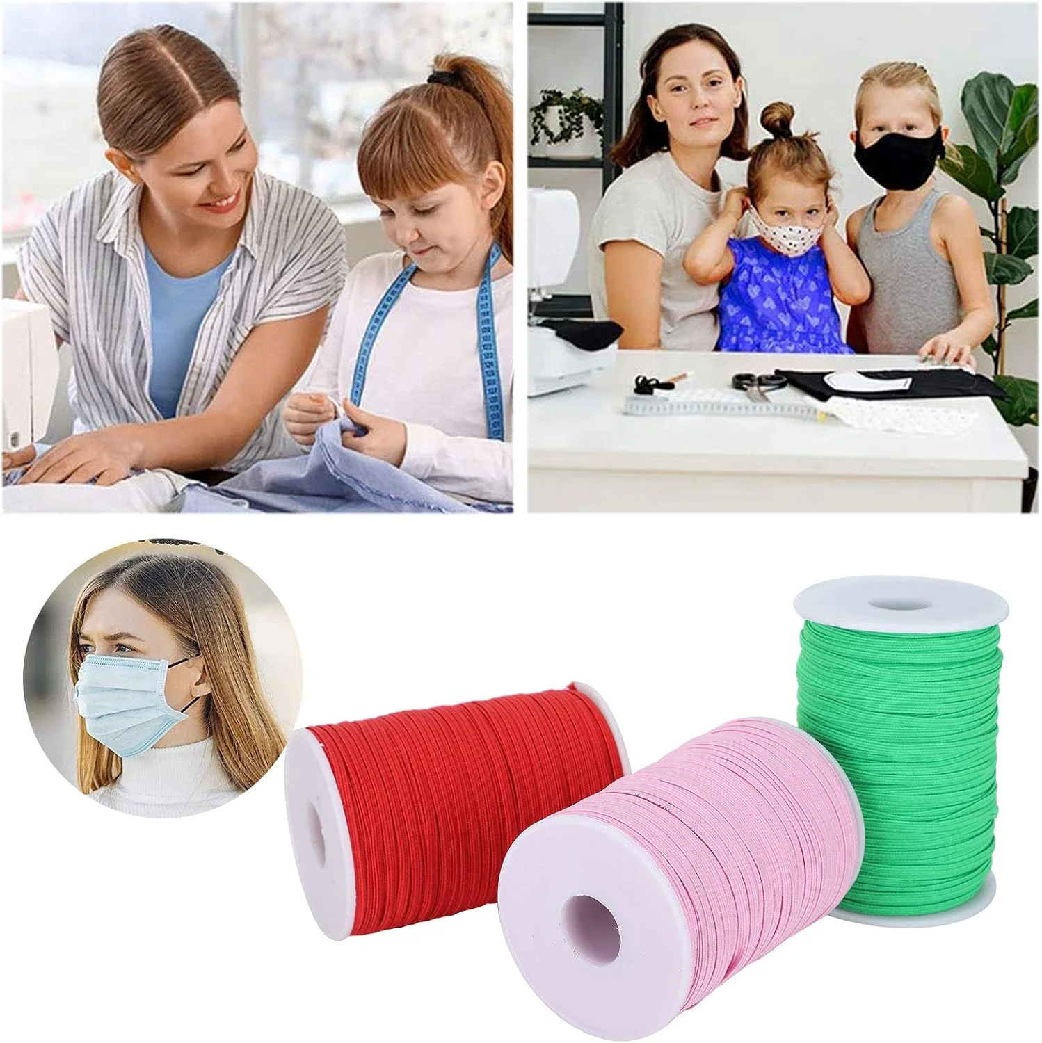کش خیاطی، نوار الاستیک راحت از جنس پلی استر با انعطاف پذیری بالا برای سنجاق سر، آستین و کش مو (#1) کش خیاطی، نوار الاستیک راحت از جنس پلی استر با انعطاف پذیری بالا برای سنجاق سر، آستین و کش مو (#1)