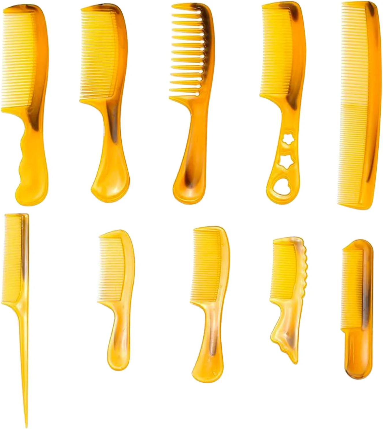 مجموعه 10 عددی شانه مو 8.5 اینچی، شامل شانه دندانه پهن و شانه دندانه ریز، مناسب برای حالت دادن به موهای ضخیم و نازک، برای زنان و مردان و انواع مو مجموعه 10 عددی شانه مو 8.5 اینچی، شامل شانه دندانه پهن و شانه دندانه ریز، مناسب برای حالت دادن به موهای ضخیم و نازک، برای زنان و مردان و انواع مو