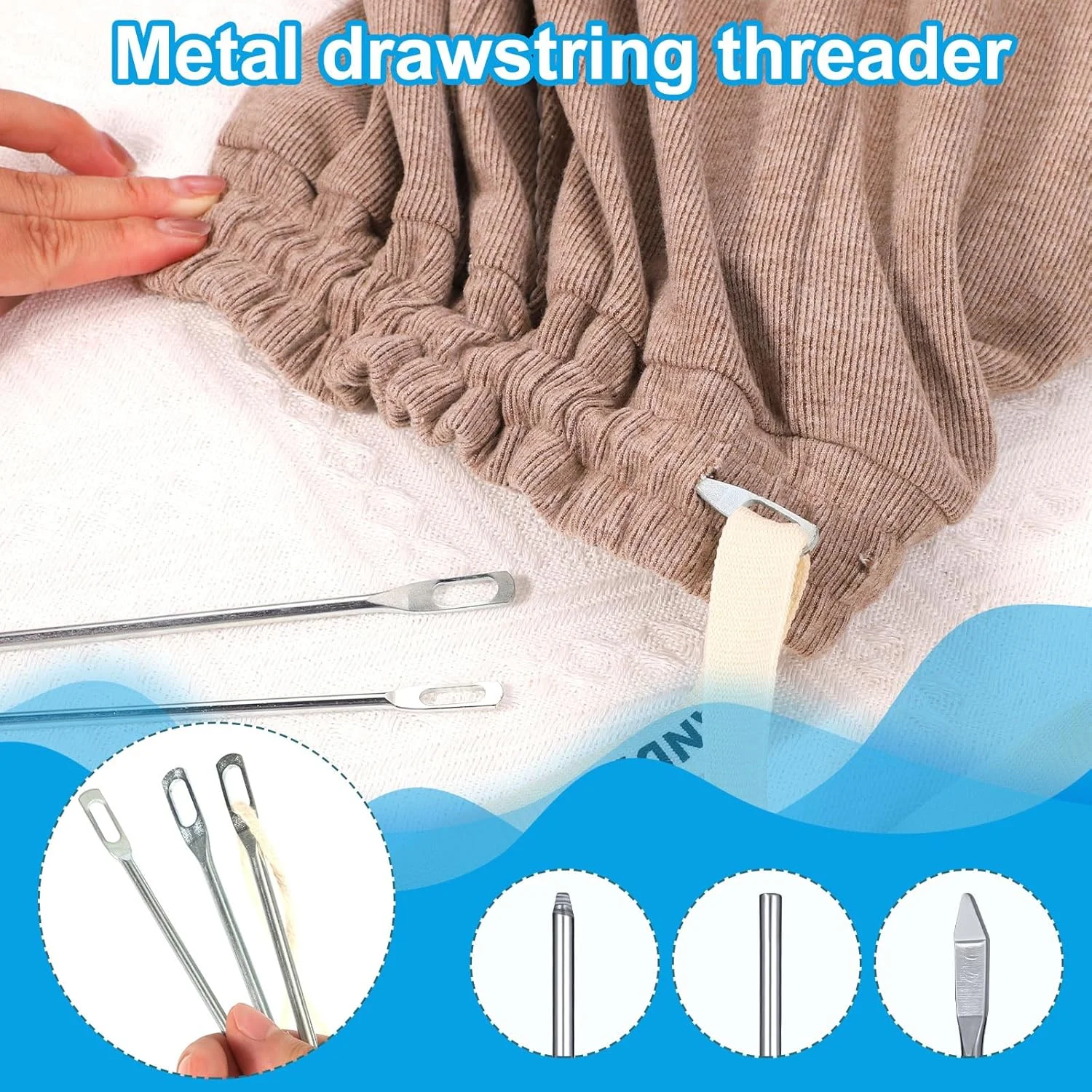 11pcs Sewing Loop Kit, Flexible Drawstring Threader Tool Loop Turner Hook Needle Threaders Metal Tweezers Drawstring Puller Tool for Fabric Clothes Jackets Coats Hoodies Sweatpants 11pcs Sewing Loop Kit, Flexible Drawstring Threader Tool Loop Turner Hook Needle Threaders Metal Tweezers Drawstring Puller Tool for Fabric Clothes Jackets Coats Hoodies Sweatpants