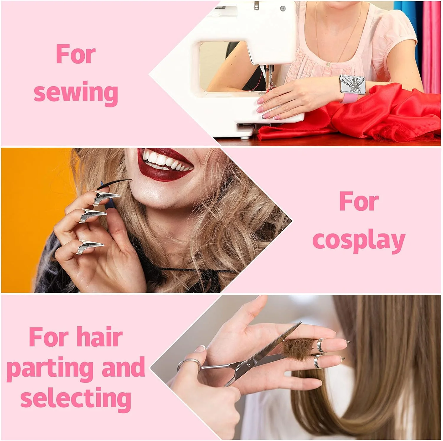 ست ۱۰ عددی حلقه جداکننده مو و ۳ عدد شانه دم موشی فلزی با مچ بند مغناطیسی، ابزار جداکننده و انتخاب مو با نگهدارنده پین مغناطیسی مچی، ست سالن برای بافت، انتخاب و فر کردن (صورتی) ست ۱۰ عددی حلقه جداکننده مو و ۳ عدد شانه دم موشی فلزی با مچ بند مغناطیسی، ابزار جداکننده و انتخاب مو با نگهدارنده پین مغناطیسی مچی، ست سالن برای بافت، انتخاب و فر کردن (صورتی)