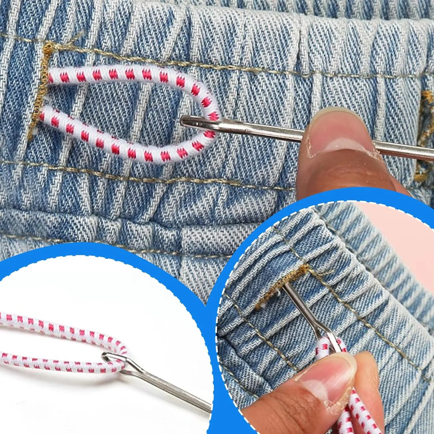 6 Pcs Flexible Drawstring Threader Tool Sewing Loop Kit, Loop Turner Easy Threader Hoodie String Replacement Metal Tweezers Drawstring Puller Tool for Fabric Belt DIY Knitting Accessories 6 Pcs Flexible Drawstring Threader Tool Sewing Loop Kit, Loop Turner Easy Threader Hoodie String Replacement Metal Tweezers Drawstring Puller Tool for Fabric Belt DIY Knitting Accessories