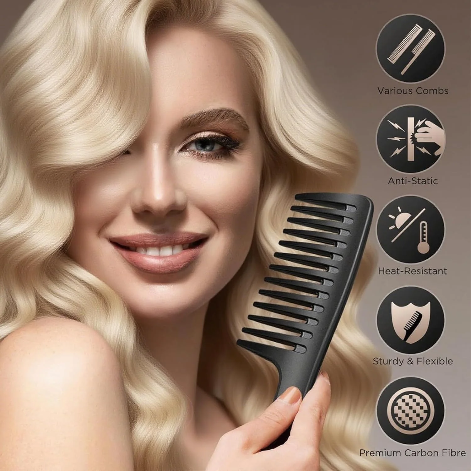 مجموعه 10 عددی شانه مو، شانه دندانه پهن زنانه مردانه، شانه های دم باریک حرفه ای، ابزار حالت دهی مو سالن، شانه آرایشگری حرفه ای، شانه حالت دهنده