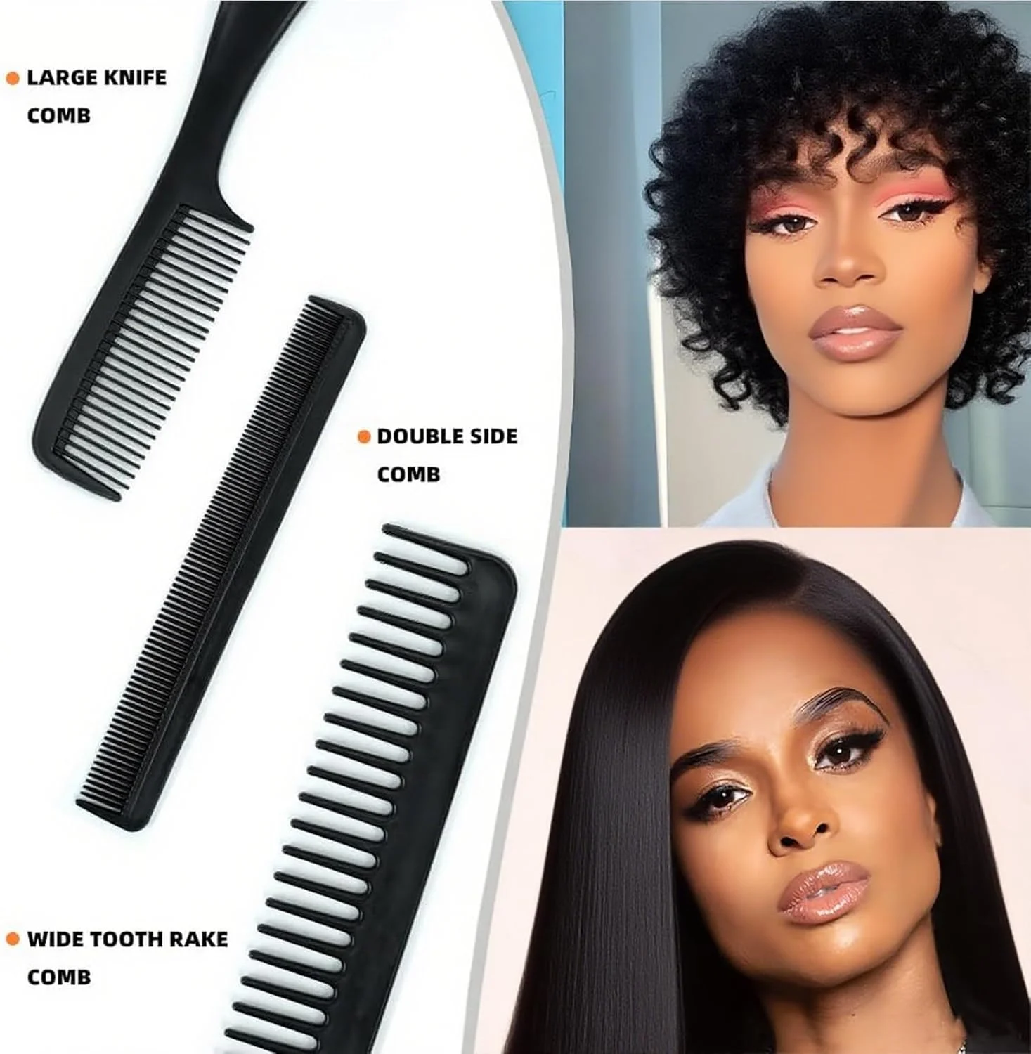 مجموعه 10 عددی شانه مو، شانه دندانه پهن زنانه مردانه، شانه های دم باریک حرفه ای، ابزار حالت دهی مو سالن، شانه آرایشگری حرفه ای، شانه حالت دهنده